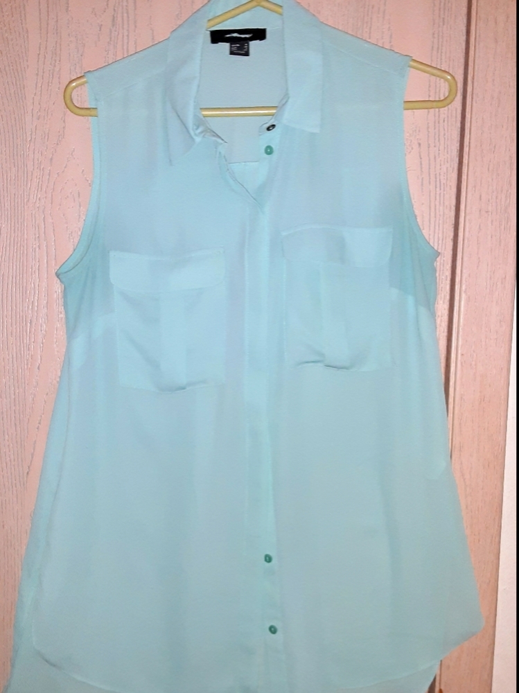 *Neww* Turquoise Sheer Fancy Shirt
